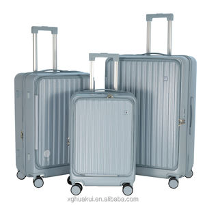 Couverture avant fermeture éclair ouverte pour <span class=keywords><strong>compartiment</strong></span> pour ordinateur portable sac de voyage ABS PC bagages sac Portable poignée chariot <span class=keywords><strong>valise</strong></span> avec porte-gobelet - Product Image 1