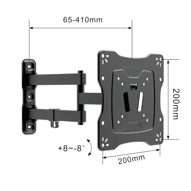 Soportes giratorios de TV, soportes de pared de movimiento completo, colgador de TV de tres brazos