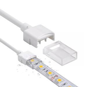 Conector intermedio de cable para tira LED IP68, salida de 12 mm, entrada de 10 mm, 2 pines, ideal para instalaciones en exteriores y - Product Image 1