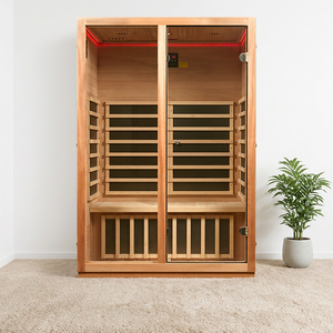 Sauna Eléctrica Moderna de Infrarrojos Lejanos, de Madera Sólida, 220V, para Uso Doméstico, de 1 a 3 Personas, con Panel de Control Computarizado - Product Image 3