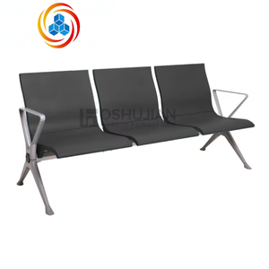Banc d'attente d'aéroport en aluminium avec 3 sièges en PU pour salle d'attente - Product Image 1