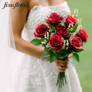 Composizioni Floreali di Lusso per Matrimoni, Rose di Seta all'Ingrosso per Bouquet da Sposa, Fiori Artificiali per San Valentino - Product Image 1