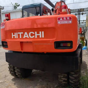 Excavatrice sur pneus Hitachi EX100WD d'occasion fabriquée au Japon à vendre Excavatrice sur pneus Hitachi 100 d'occasion en bon état - Product Image 3