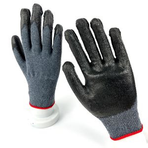 Guantes de Trabajo Resistentes a Cortes Nivel 5 ANSI A5, Ajuste Elástico Cómodo, Protección Anticorte, Recubrimiento de PU Negro - Product Image 4