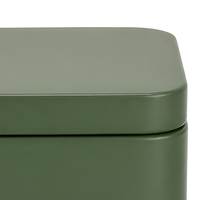 Boîte en métal carrée pour matcha, mini-boîte cadeau, conteneur de rangement en fer blanc, emballage pour bonbons