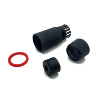 Cubierta de cable de red para conector de red RJ45, resistente al agua, color negro, para exterior, cámara IP, Cable de cola de cerdo