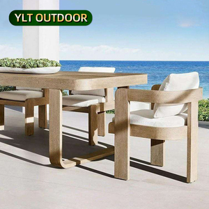 Sân thượng vườn ghế gỗ tếch chống thấm nước mặt trời bảo vệ bàn ghế gỗ tếch Patio đồ nội thất ngoài trời đặt bên bờ biển khách sạn ghế gỗ Tếch - Product Image 1