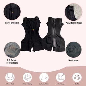 Corset amincissant personnalisable en forme de sablier avec crochets ajustables et baleines en acier, <span class=keywords><strong>pour</strong></span> <span class=keywords><strong>ventre</strong></span> plat, compression post-chirurgie - Product Image 5