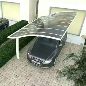 Nouveau Style sur mesure toit en polycarbonate extérieur vent fort en aluminium gris carport 2 voiture