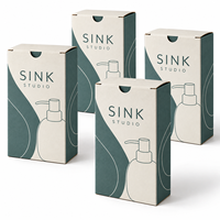 Boîtes en carton à fond verrouillable personnalisées, écologiques et recyclables, avec pelliculage mat pour distributeur de savon en céramique et produits ménagers