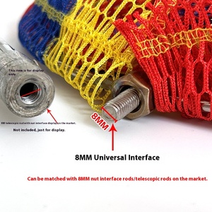 Siêu nhẹ Nano túi lưới đánh cá lớn dày có thể gập lại bằng thép không gỉ rắn Vòng lưới với đôi nút chống móc thiết kế - Product Image 3