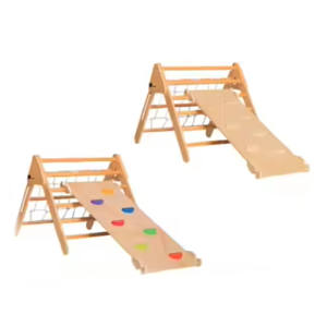 ชุดโครงปีนป่ายไม้สำหรับเด็กเล็ก ดีไซน์แบบมอนเตสซอรี่ ยี่ห้อ OEM รุ่น Pickler Triangle เหมาะสำหรับโรงเรียนอนุบาลและสนามเด็กเล่น - Product Image 2