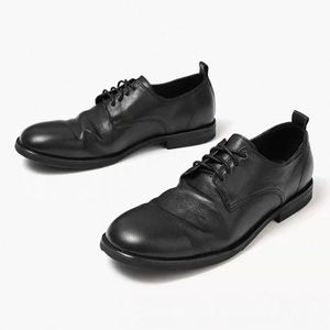 Chaussures de soirée confortables et élégantes noires en cuir de haute qualité, imperméables et antidérapantes, idéales pour le business et les loisirs. - Product Image 3