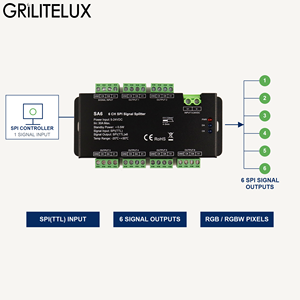 Les acheteurs de projets choisissent le répartiteur de signal SPI SA6 à 6 voies pour qu'un seul contrôleur puisse atteindre plusieurs bandes LED adressables. - Product Image 4