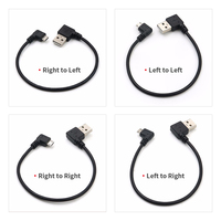 MOQ 500 Grosir Kabel Micro USB 2.0 Sudut Kanan 90 Derajat Berkualitas Tinggi untuk Pengisian Daya dan Transfer Data yang Praktis