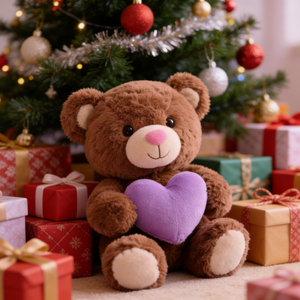 Orsacchiotto di Peluche con Cuore Certificato CE, Giocattolo Morbido Imbottito per Bambini, Fornitore di Giocattoli in Peluche Personalizzati ODM - Product Image 2