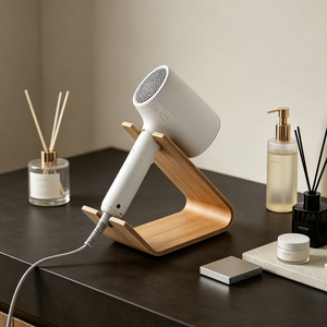 Support de sèche-cheveux en <span class=keywords><strong>bois</strong></span> courbé pour table, design unique, support de sèche-cheveux en <span class=keywords><strong>bois</strong></span> pour comptoir - Product Image 1