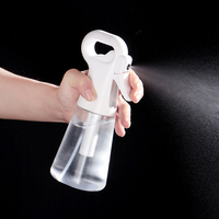 Bouteille pulvérisateur à pression continue en plastique transparent noir mat et blanc, pour salon de coiffure, nettoyage, pulvérisateur haute pression, maison, jardin, bouteilles de 300 ml