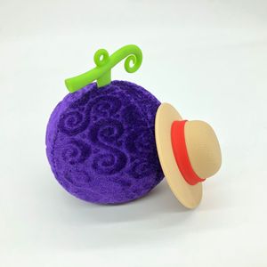 Nouveau design GK démon diable fruits rond en peluche porte-clés personnage d'anime <span class=keywords><strong>Luffy</strong></span> chapeau <span class=keywords><strong>de</strong></span> paille PVC gomme gomme fruits en peluche porte-clés jouet - Product Image 2