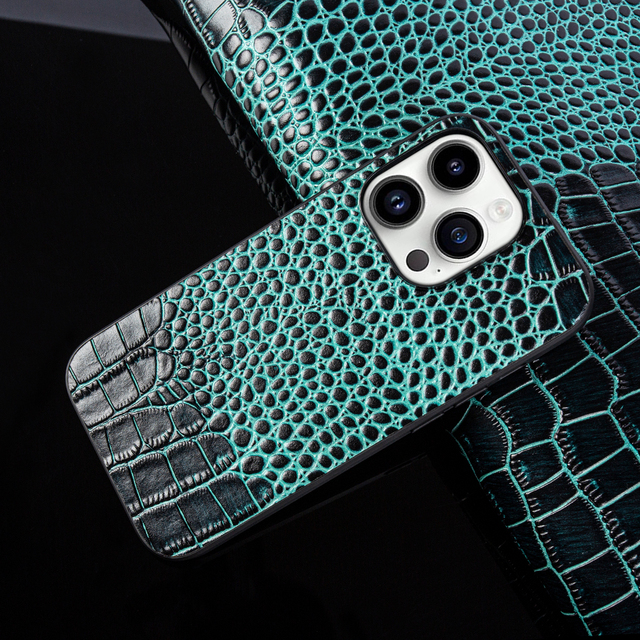 For Apple iPhone 15 Pro Max Mobile Phone Luxury True Leather Cases for iPhone 16 Pro Max Leather Phone Case