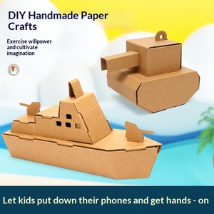 Modèle de maison en carton à assembler soi-même pour enfants, jouet de graffiti 3D, char, avion, voiture, cadeau pour la maternelle, modèle 299 - Product Image 2