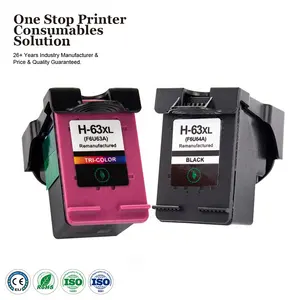 INK-POWER 63 XL 63XL cartuccia d'inchiostro a getto d'inchiostro a colori rigenerata nera per HP63 per HP63XL per stampante HP DESKJET 1112 2132 2131