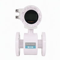 Débitmètre électromagnétique 1 pouce en acier inoxydable pour boues, eaux usées, liquides – Capteur de débit capacitif magnétique – Compteur d'eau