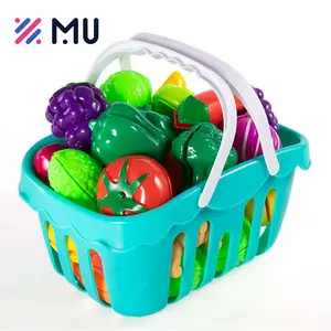 Kunststoff Küche Schneiden Obst Gemüse Lebensmittel Korb Set Rollenspiel für Kinder