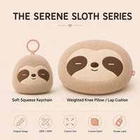 Porte-clés en peluche personnalisé en forme de paresseux, breloque de sac en peluche souple OEM ODM avec logo pour cadeau de marque et promotion de détail