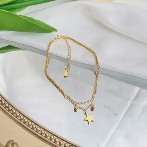 Kjdylam — Bracelet en argent sterling 925 fait à la main, perles rondes, en or perlé, style coréen, vente en gros, pour femmes et filles