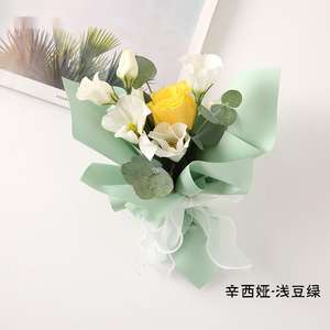 Papel de Envoltura de Plástico Impermeable para Ramo de Flores, Éxito de Ventas, 58*58 cm, Superficie Mate de Color Sólido para Floristas - Product Image 5