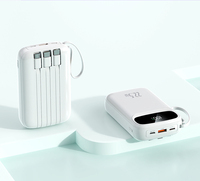 Batterie externe 10000mAh, charge rapide PD 22.5W, écran LED, câble intégré, support, type-C, chargeur portable, téléphone, voyage, cadeau personnalisé