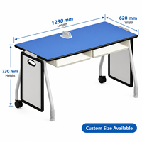 Bureau d'étudiant multifonctionnel avec tableau d'écriture, angle de plateau réglable, table d'étude pour salle de classe