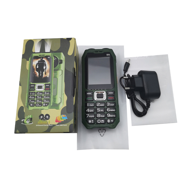 4 Sim Card Phone Mobile Phones for Elders Seniors Rugged Phone GSM 2G E6000