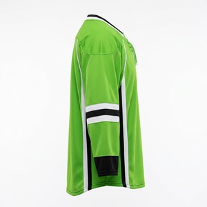 Nueva Camiseta de Hockey sobre Hielo para Hombre 2026 con Logotipo, Verde, Blanco y Negro, Manga Larga, Precio Bajo al por Mayor, Corte Regular, para Adultos - Product Image 2