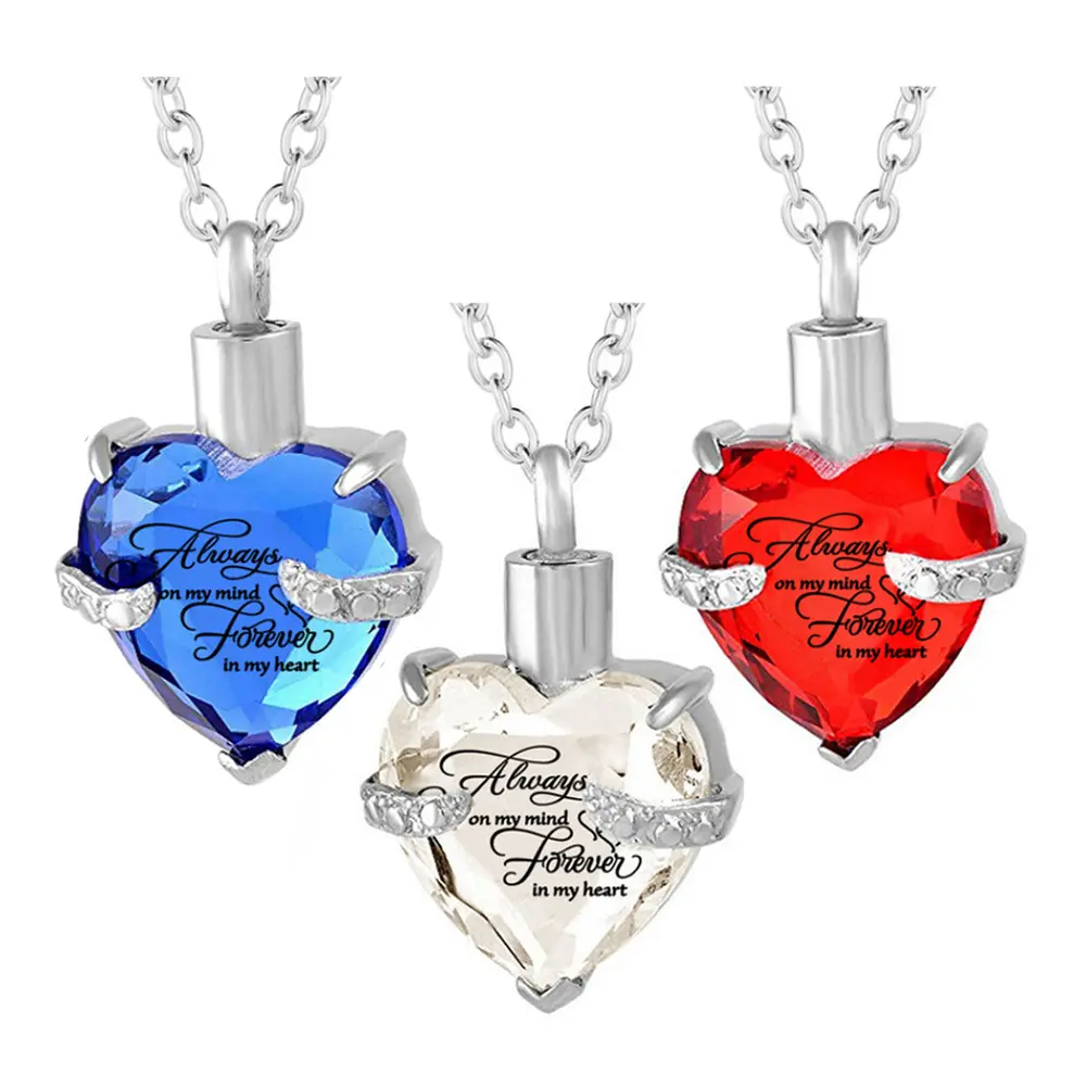 Dog Locket Necklace stones cremation jewelry for pets stainless steel cremation urn pendants necklace