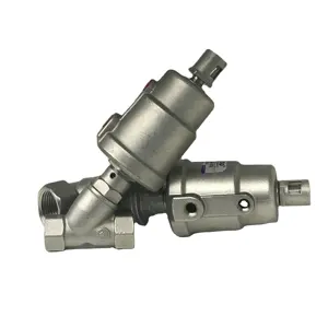 Stainless Angle Valve Ningbo Kailing 2/2way Piston-operated Stainless Steel SS304 SS316 Half Inch Pneumatic Actuated KLJZF-15ss Angle Seat Valves