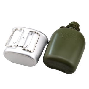 Free sample Hunting, Camping, and Hunting Tactical Aluminum Outdoor <b>Water</b> Canteen <b>1L</b> <b>Bottle</b> with 0.6L Mugs - Product Image 4