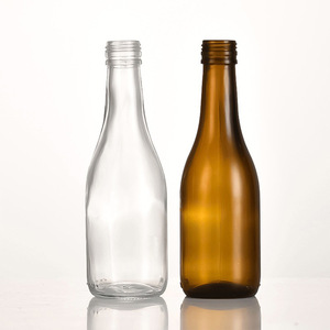 187ml 375ml 500ml 750ml thủy tinh bia rượu chai hổ phách màu xanh lá cây Vodka con dấu rượu vang rỗng chai thủy tinh - Product Image 4