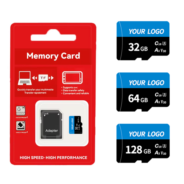 Wholesale OEM Customizable Logo Color Factory Price 8GB-128GB Mini SD Cards U3 Class10 90MB/s Read/Write 78MB/s CE RoHS Plastic