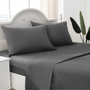 Su misura 4 pezzi <span class=keywords><strong>Set</strong></span> biancheria da letto in microfibra Hotel Queen Size 300tc fili colori solidi <span class=keywords><strong>lenzuola</strong></span> in poliestere - Product Image 1