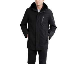 Parka longue noire vierge en fourrure pour hommes avec logo personnalisé, parkas d'hiver, veste, <span class=keywords><strong>manteau</strong></span> pour hommes 2021 - Product Image 2