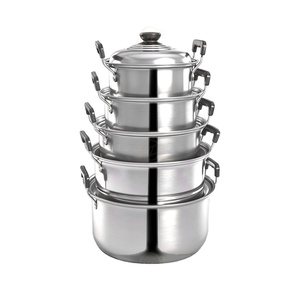 מכירות ישירות ממפעל ייטיאן, סיר אמריקאי איכותי בעל חמישה חלקים, סיר נירוסטה מעובה, סיר מרק ביתי עם שתי ידיות. - Product Image 1