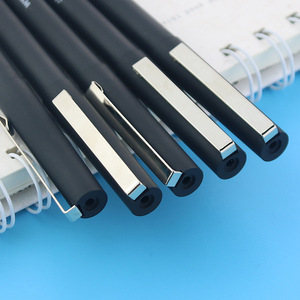 Promotional <b>Pen</b> Metal Hook 145mm Black <b>Refill</b> Stainless Steel Tip Plastic Body Silk Screen Printing - Product Image 1