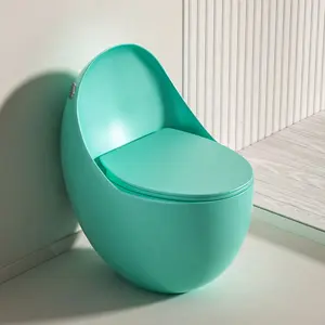 Moderne Stijl Gemakkelijk Schoon Te Maken Geglazuurde Vloer Mout Mintgroen Turquoise Gekleurde Toiletpot Keramische Waterkast Wc Wc Set