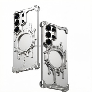 Custodia di Lusso Magnetica 360° con Supporto per Samsung Galaxy S26 Ultra S25 Ultra, in Lega con Dissipazione del Calore, Compatibile con Ricarica Wireless, da Uomo - Product Image 1