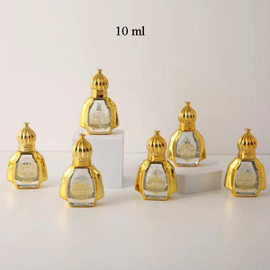 Thiết kế mới màu vàng rỗng 6ml 8ml 10ml 15ml Vòng Apple hình dạng con lăn thủy tinh du lịch cuộn trên chai nước hoa - Product Image 4
