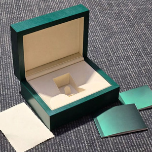 High End Green PU Watch Packaging Box Wholesale Brand Watch Gift Box Custom Embossed Logo Watch <b>Display</b> <b>Case</b> - Product Image 1