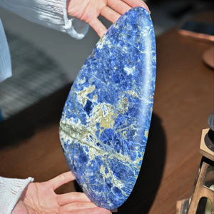 Ensemble <span class=keywords><strong>de</strong></span> plats à bonbons en marbre bleu bolivien - Plats en pierre naturelle faits à la main pour la décoration <span class=keywords><strong>de</strong></span> la maison, des desserts et <span class=keywords><strong>de</strong></span> la table - Product Image 1