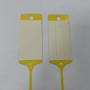 Étiquettes de sécurité jetables en plastique jaune pour la gestion des actifs automobiles, anti-effraction, avec numéro de modèle, couleur et numéro de stock imprimés - Product Image 2